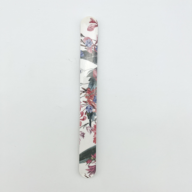 Customized Rectangle Square Flower Pattern Manicure Nail Tool EVA Nail Files