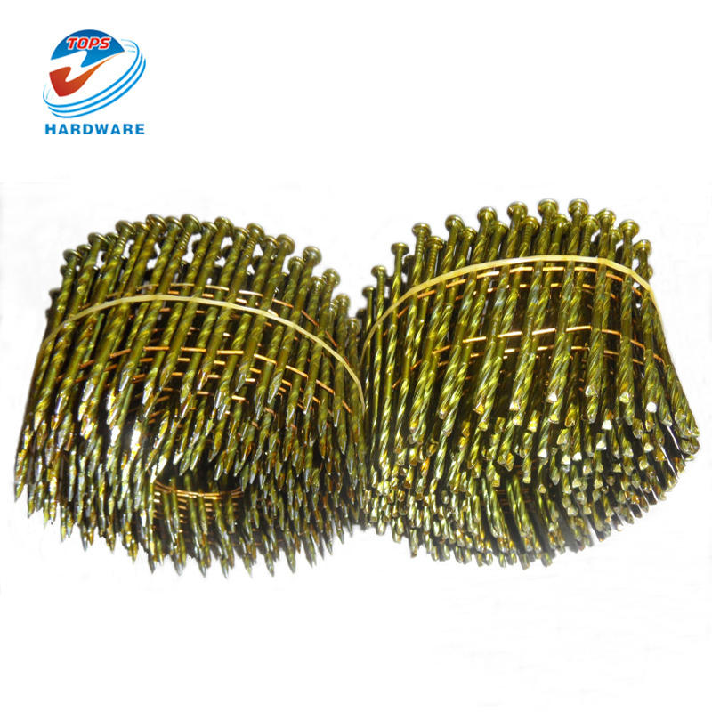 Factory Supply Collated Framing Smooth Ring Shank Coil Nails for Wooden Pallet