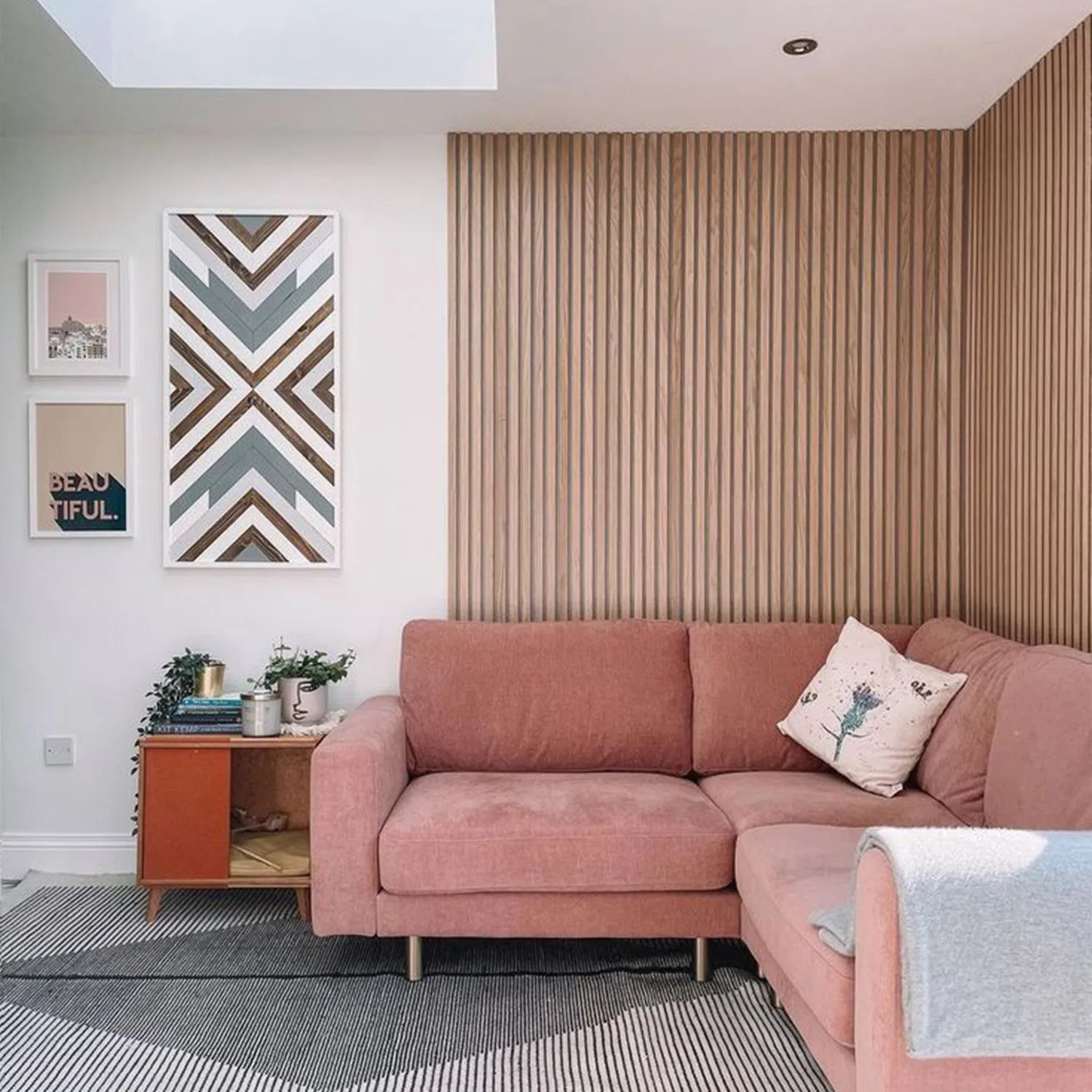 Villa MDF Wood Fiber Acoustic Tile Soundproof Board Slats Laminated Acoustic Panel