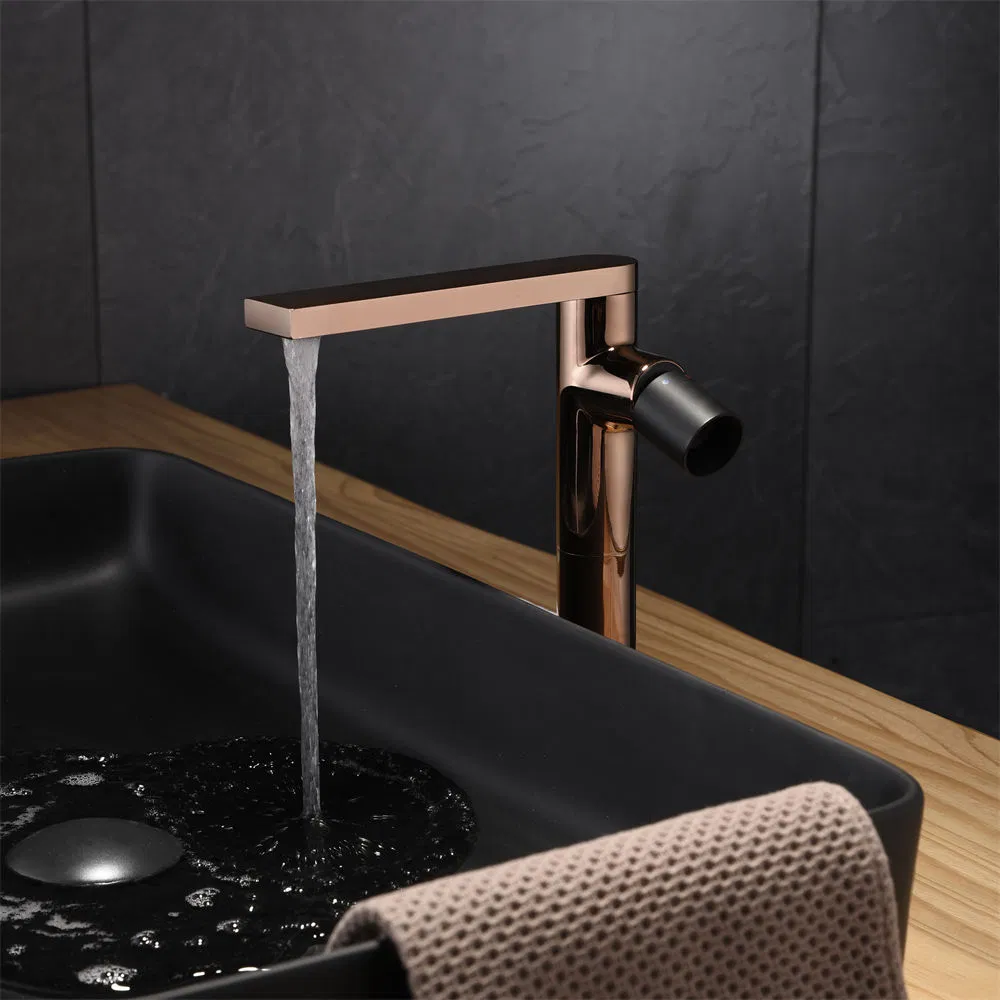 Wholesale Price Modern Luxury Deck Mounted Bathroom Basin Mixer Water Tap Single Hole Waterfall Brass Sink Faucet