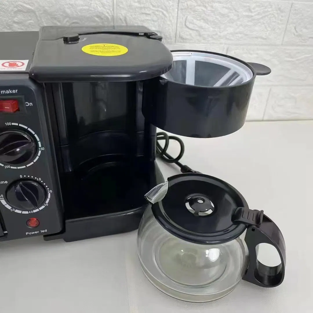 Home Multi-Function Toaster Machine Breakfast Black Three in One Microwave and Coffee Maker 3 in 1 Toaster Coffee Maker 3 in 1 Coffee Maker Toaster Maker