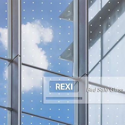 Bird Safe Friendly Glass by ceramic frit silk screen patterns