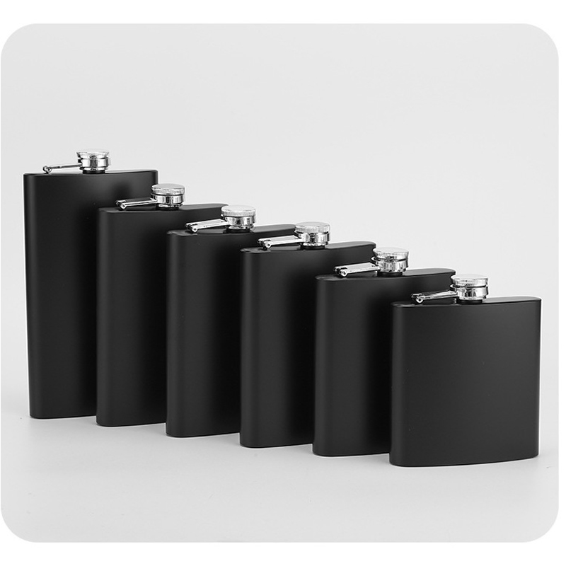 Silver Metal Stainless Steel Whiskey Hip Flask Leather Pocket Alcohol Flask