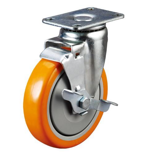 China Castor Factory 100mm Swivel Top Plate Caster with Thermoplastic Rubber Wheel