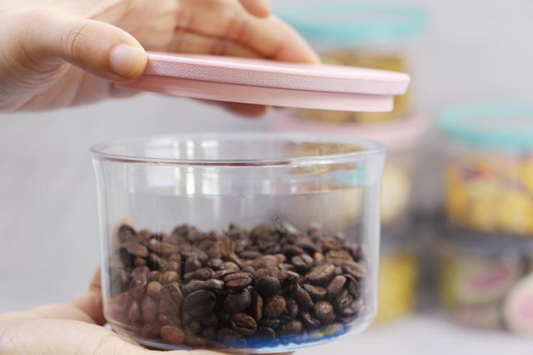 High Quality Plastic Round Airtight Clear Coffee Food Storage Container Set