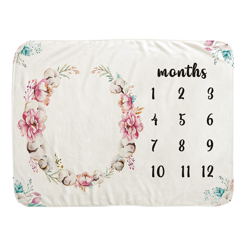 Детское одеяло-плед Milestone из толстого флиса