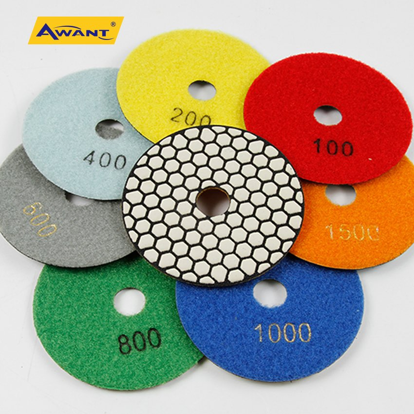 4 Inch 400 Grit Unique Marble Polishing Pad for Granite Concrete