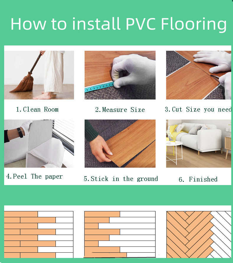 Waterproof Self Adhesive Lvt Resistant Waterproof PVC Vinyl Plastic Flooring