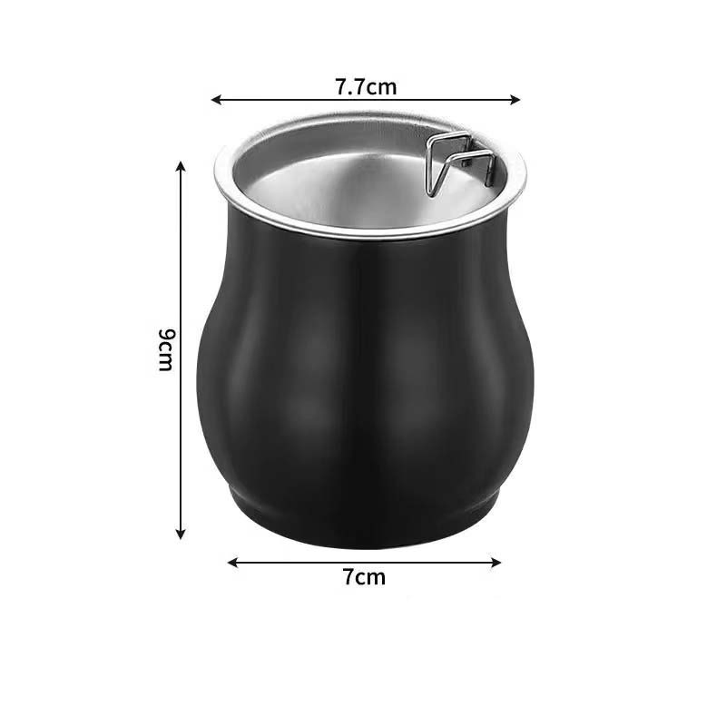 Smoking Accessories Creative Stainless Steel 70g Household Ashtray with Lid DAB Tool