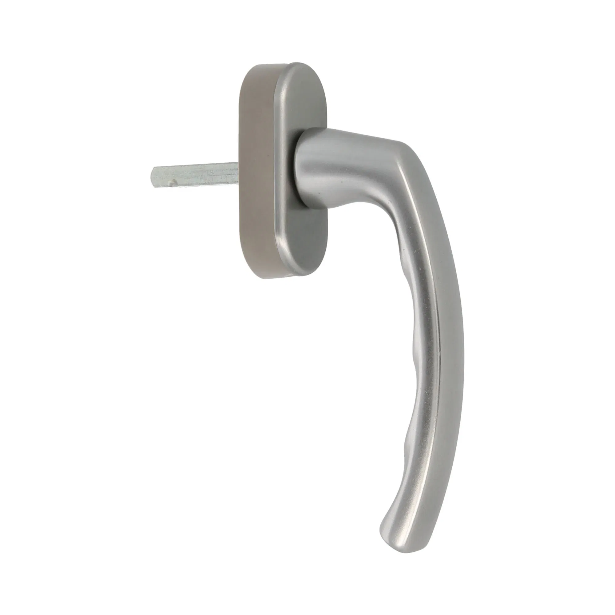 European Spain 360 Degree Stainless Steel Double Bend Oval Base Hollow Tube Window Handle