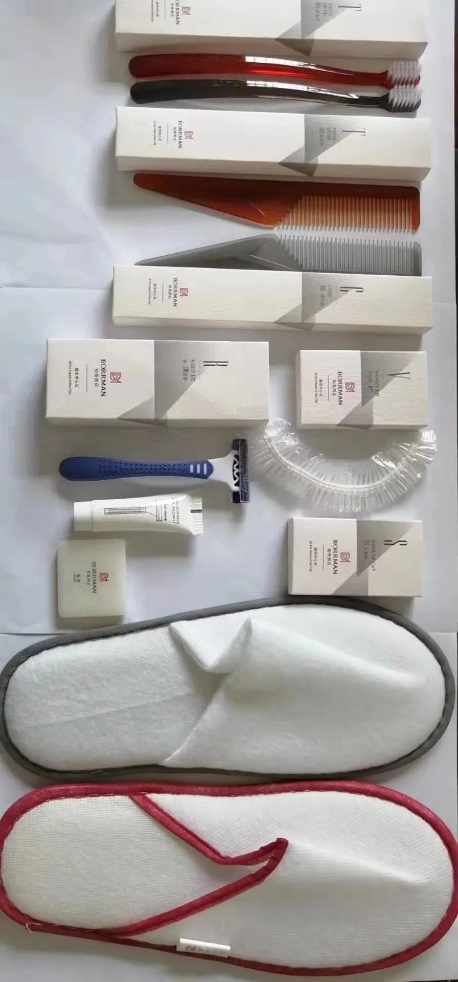Amenity Kits in Paper Box for Hotel Room Using