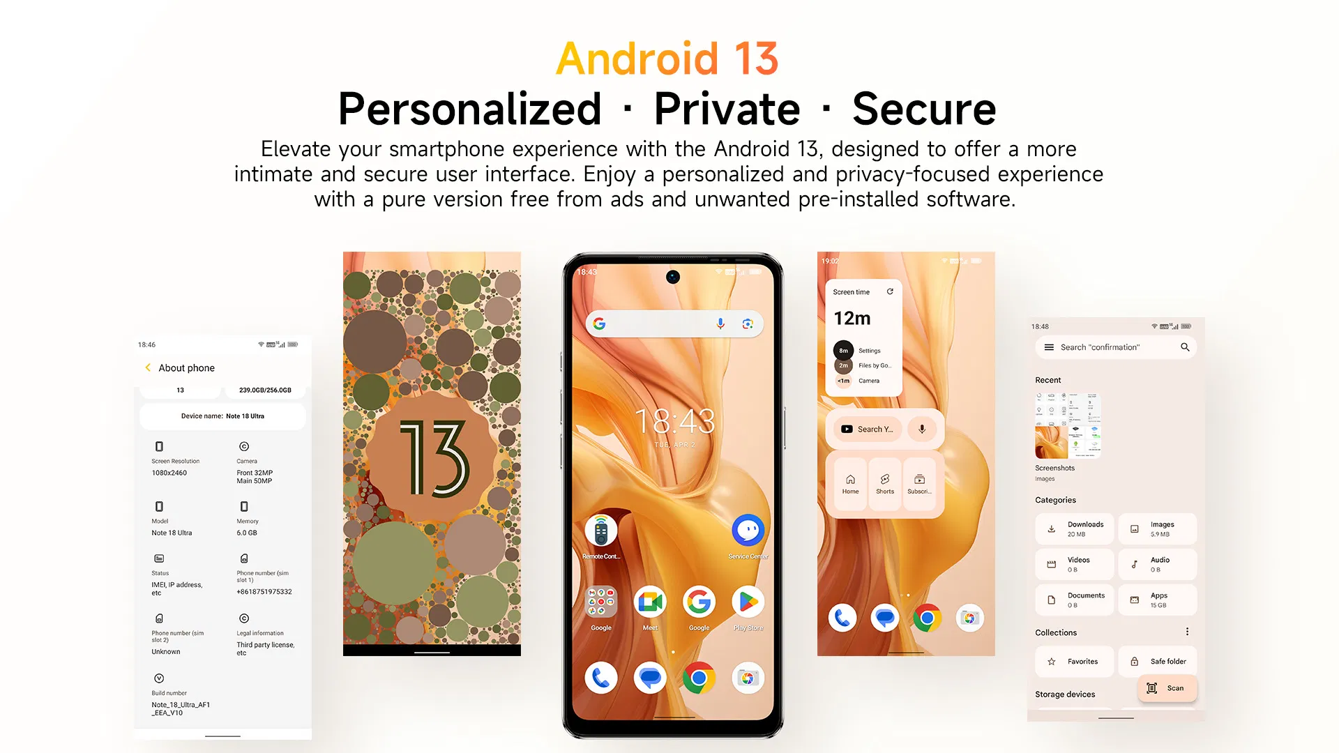 Смартфон Ulefone Note 18 Ultra 5G 6/256GB
