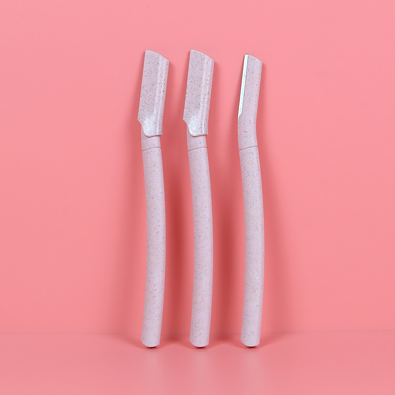 Hot Selling Biodegradable Women Razor Wheat Straw Dermaplaning Women Eyebrow Razor