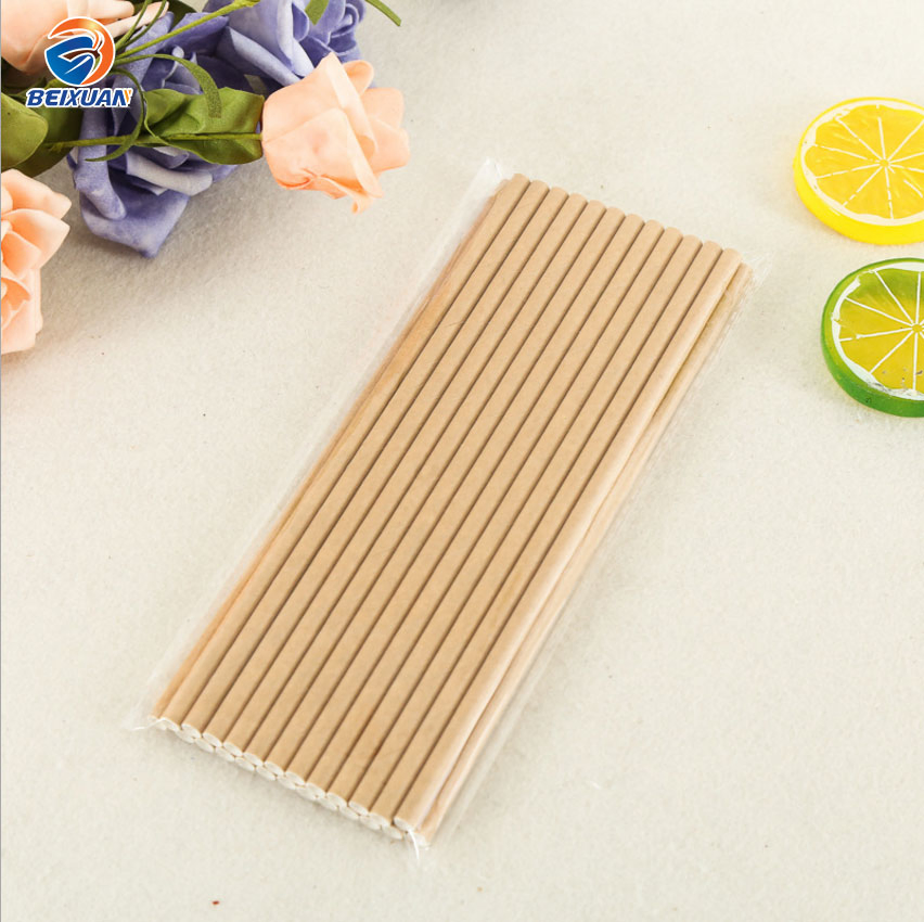 Factory Supply Biodegradable Disposable White Kraft Paper Drinking Straw