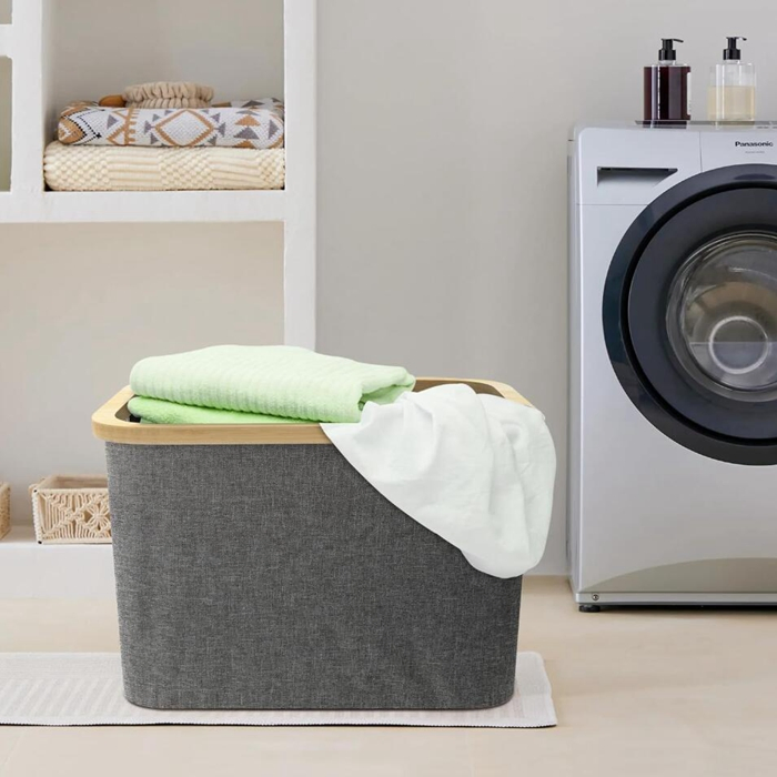 Foldable Laundry Storage Basket with Handles for Clothes Pantry Organization