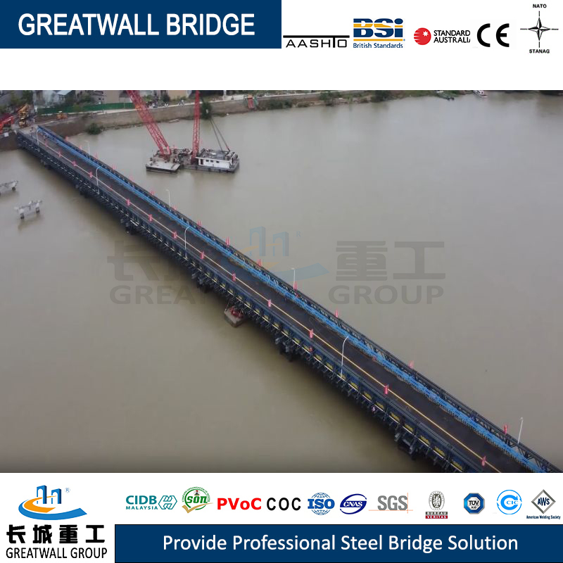 High Quality Steel Double Truss Pedestrian Bridge Prefabricated Bailey Bridge Deck