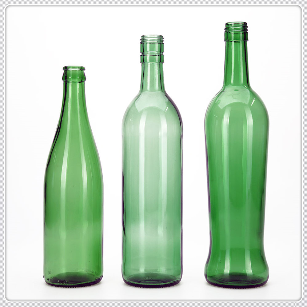 Wholesale 500ml Premium Green Glass Bottle with Elegant Olive Oil Dispensing Spout