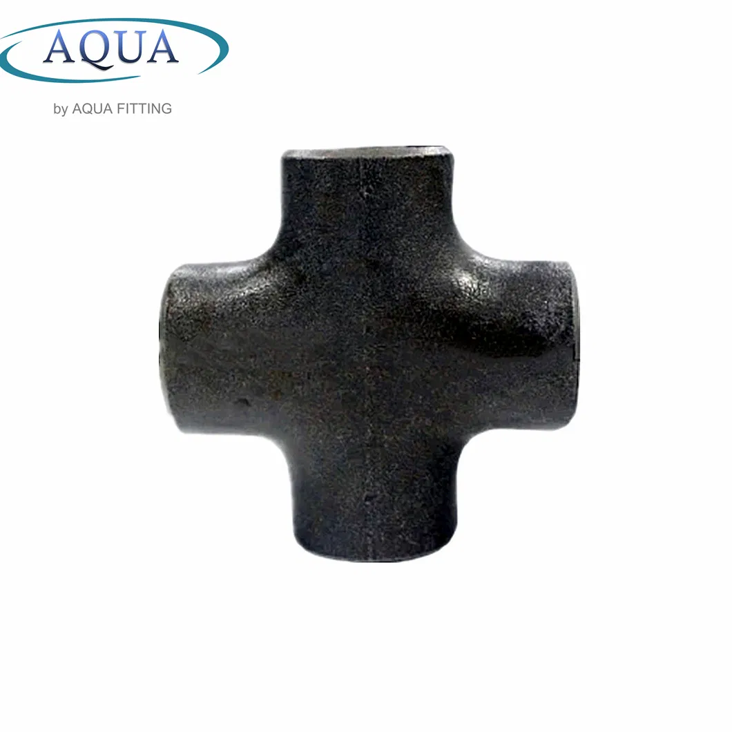 A105 A234 Carbon Steel Forged Pipe Fitting Enequal Cross / Reducing Thread Cross