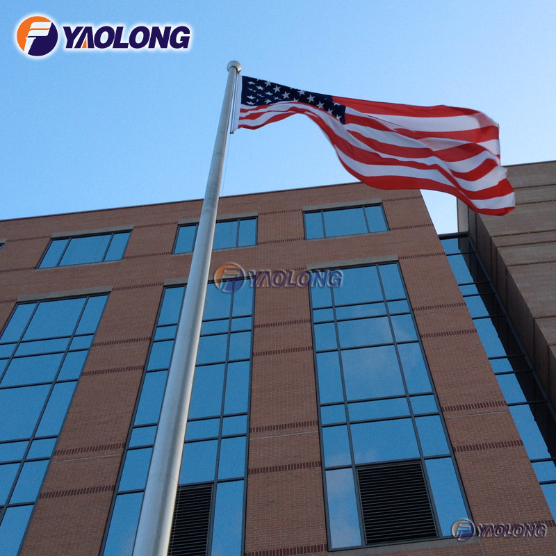 Custom Size Residential 304 Stainless Steel Flagpole for Front Yard