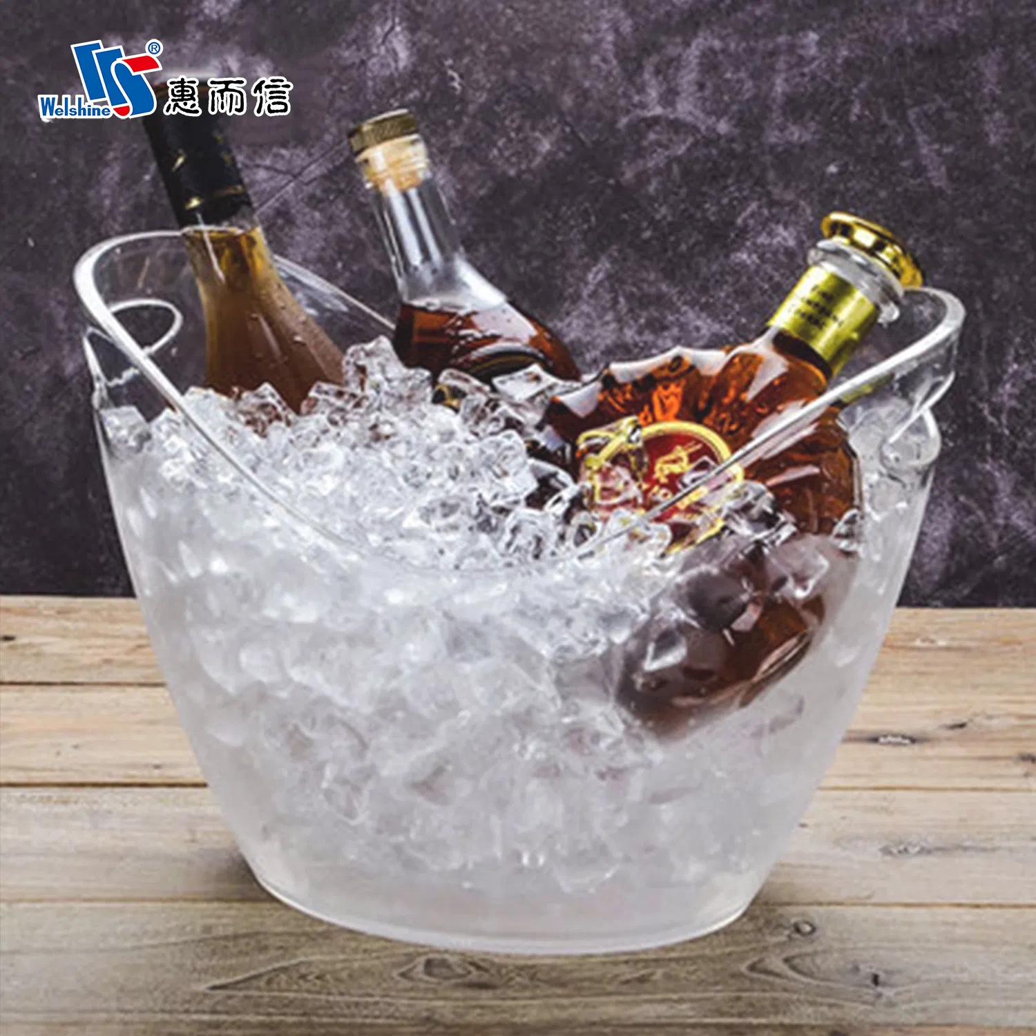 Ice PMMA PC Beer Champagne Beverage Ice Storage Oval Bucket