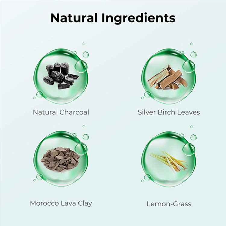 Natural Charcoal Face Wash for Acne Mens Facial Cleanser