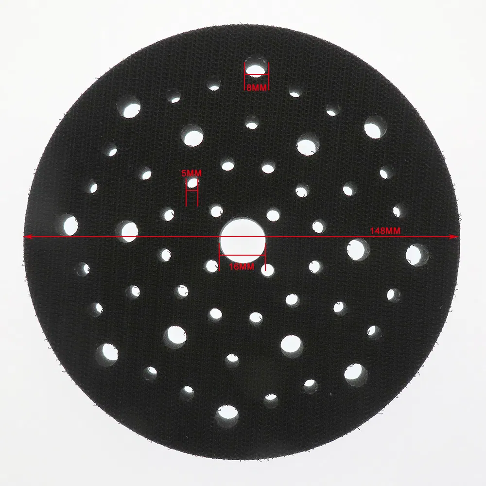 6inch 53-Hole Hook and Loop Sponge Soft Interface Pad for Polishing Grinding Power Tools Accessories