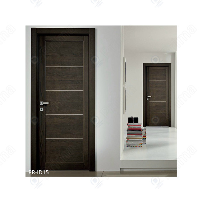 Solid Wood Door Refined Lacquer Finish Elegant Indoor Door