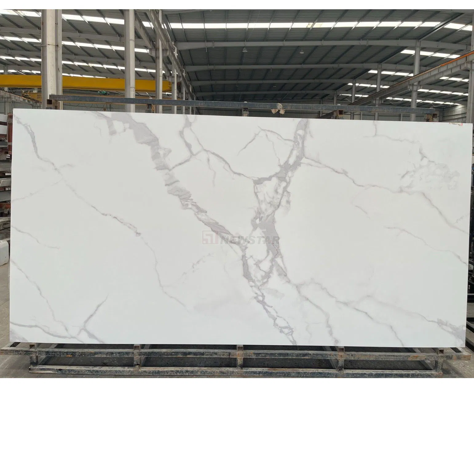 Newstar Factory Polished Marble Look Slabs Sintered Stone Floor Paver Hotel Project Porcelain Thin Slabs for Living Background