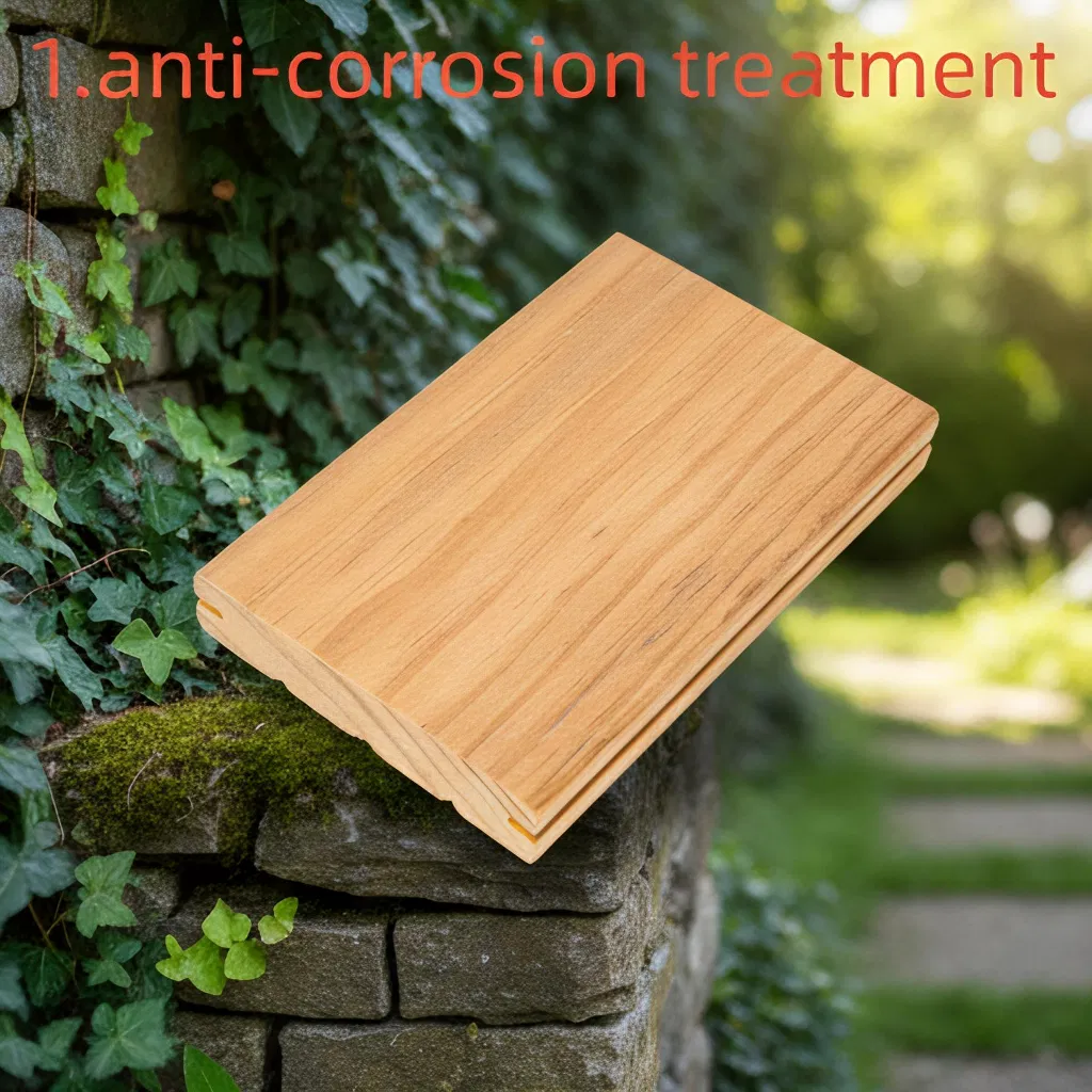 Natural Wave Grain Solid Pine Decking for Patio