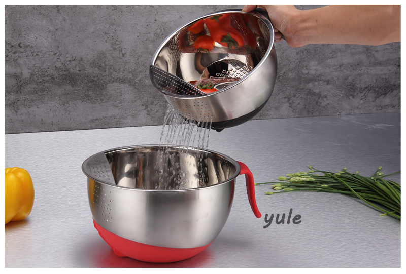 Hot Sale Fruit Wash Tool Staninless Steel Multi-Function Kitchenware for Rice Washing