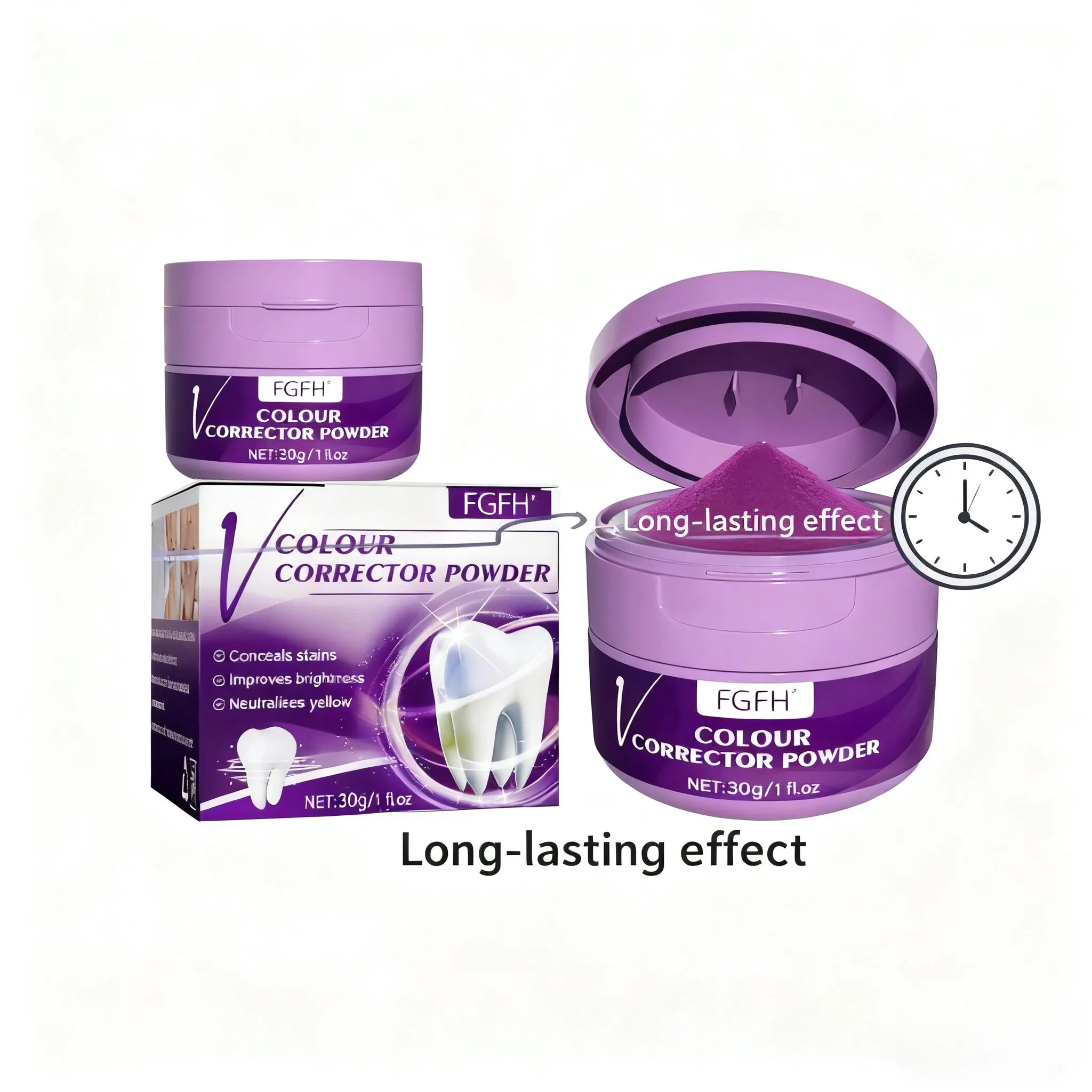 Gentle Tooth Powder for Yellow Teeth Long Lasting Freshness Whitening