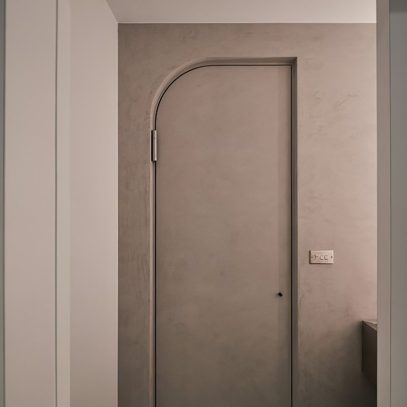 High-End Texture OEM ODM Custom Bedroom Doors Fire-Resistant Solid Wood Invisible Door Bathroom Indoor Aluminum Hidden Frame Door