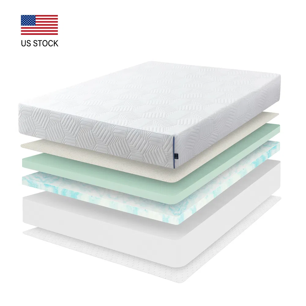 Us Mattress One Drop Shipping Sc Stock Hybrid Memory Foam 6" 8" 10" Mattress
