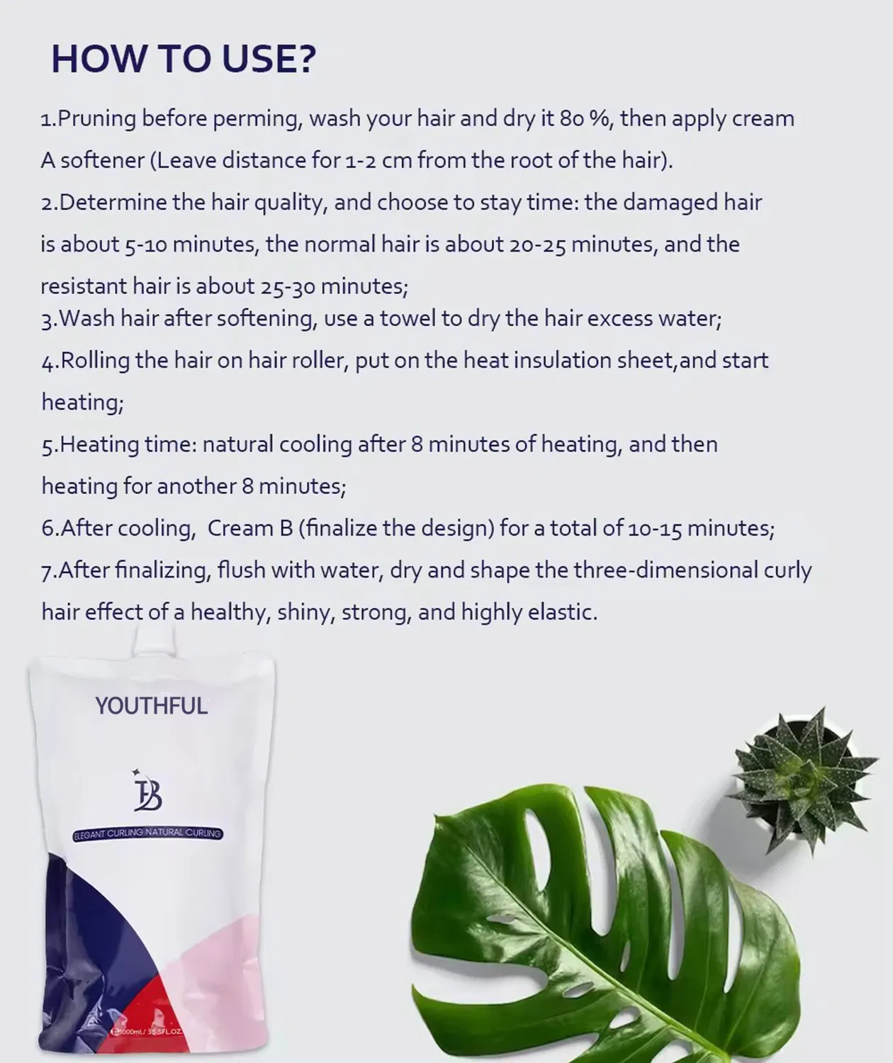 Private Label Ammonia Free Curly Eco Protein Hair Perm Cream