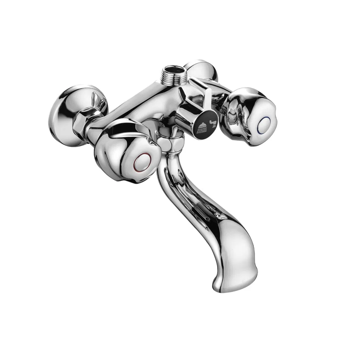 New Zinc Dual Handle Faucet Bathroom Hot and Cold 2 Handles Faucet