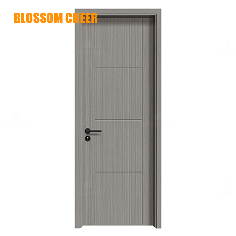 Sleek Modern Groove Line Door with Carbon Crystal Finish