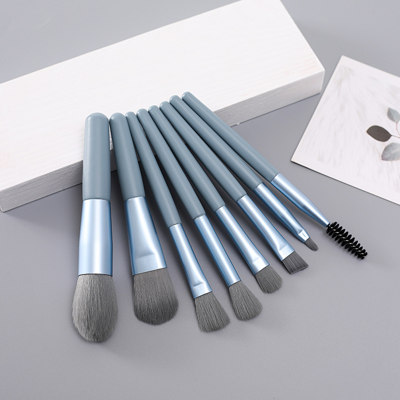 Mini Version 8PCS Makeup Brush Set Portable Travel Set Soft Hair Eyeshadow Brush Foundation Brush
