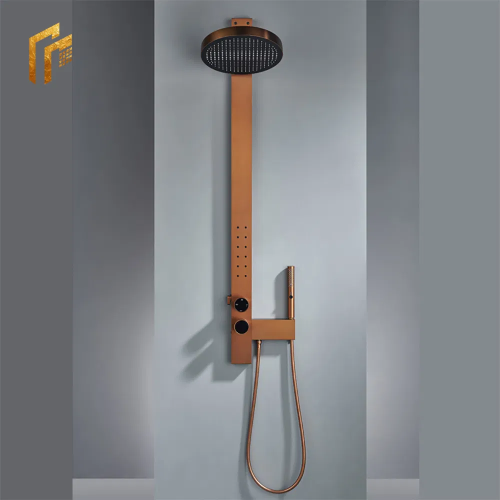 Factory Direct Price Best LED Rose Gold Wall Mounted Shower Panel Tower System