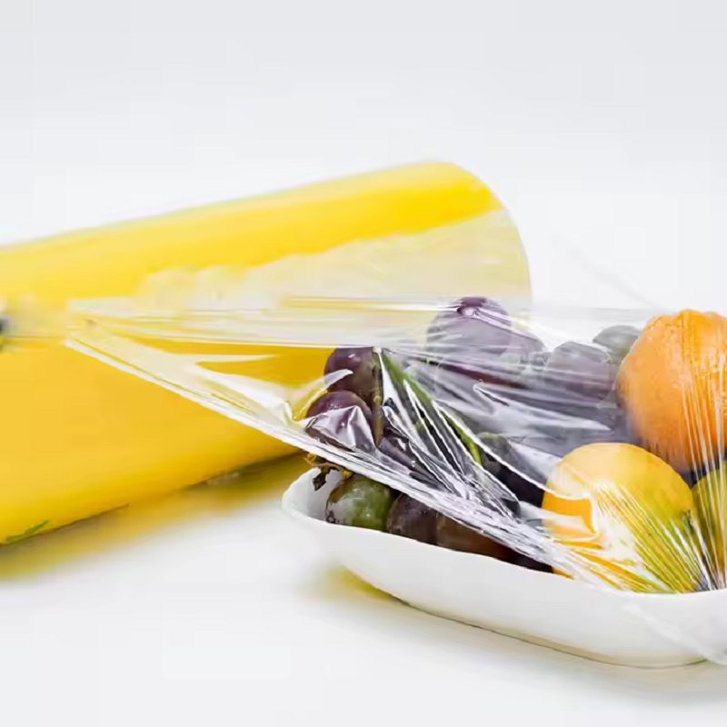 PVC Cling Film for Food Wrap PVC Stretch Cling Film Shrink Wrap Plastic Film 35cm* 1500m Jumbo Roll