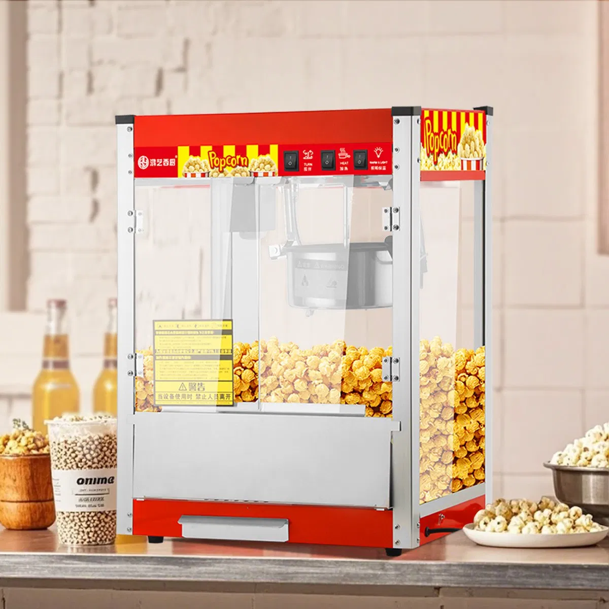 Suitable for Amusement Parks and Coffee Shops, Fully Automatic Popcorn Machine