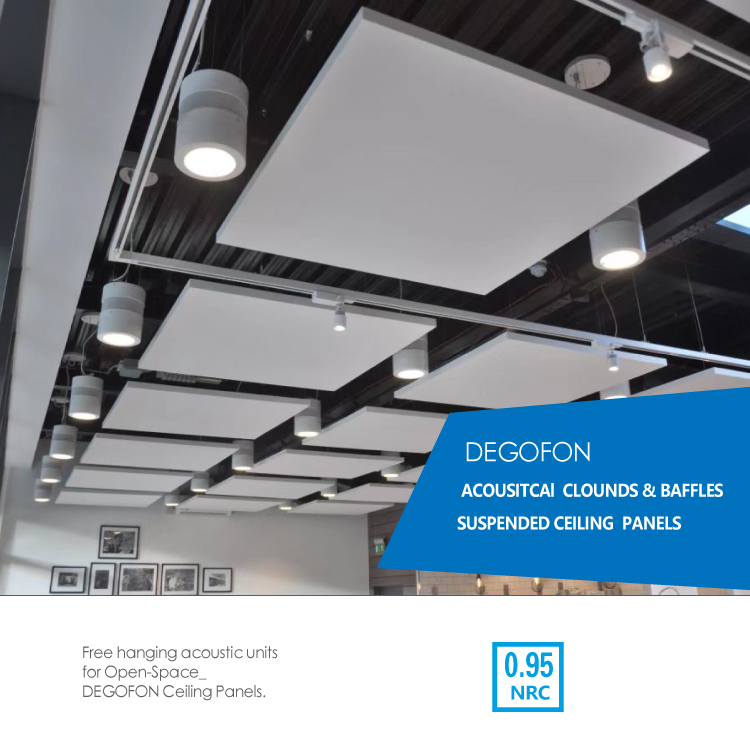 Circle Shape Free Suspension Acoustic Panels Sound-Absorbing Ceiling Panels