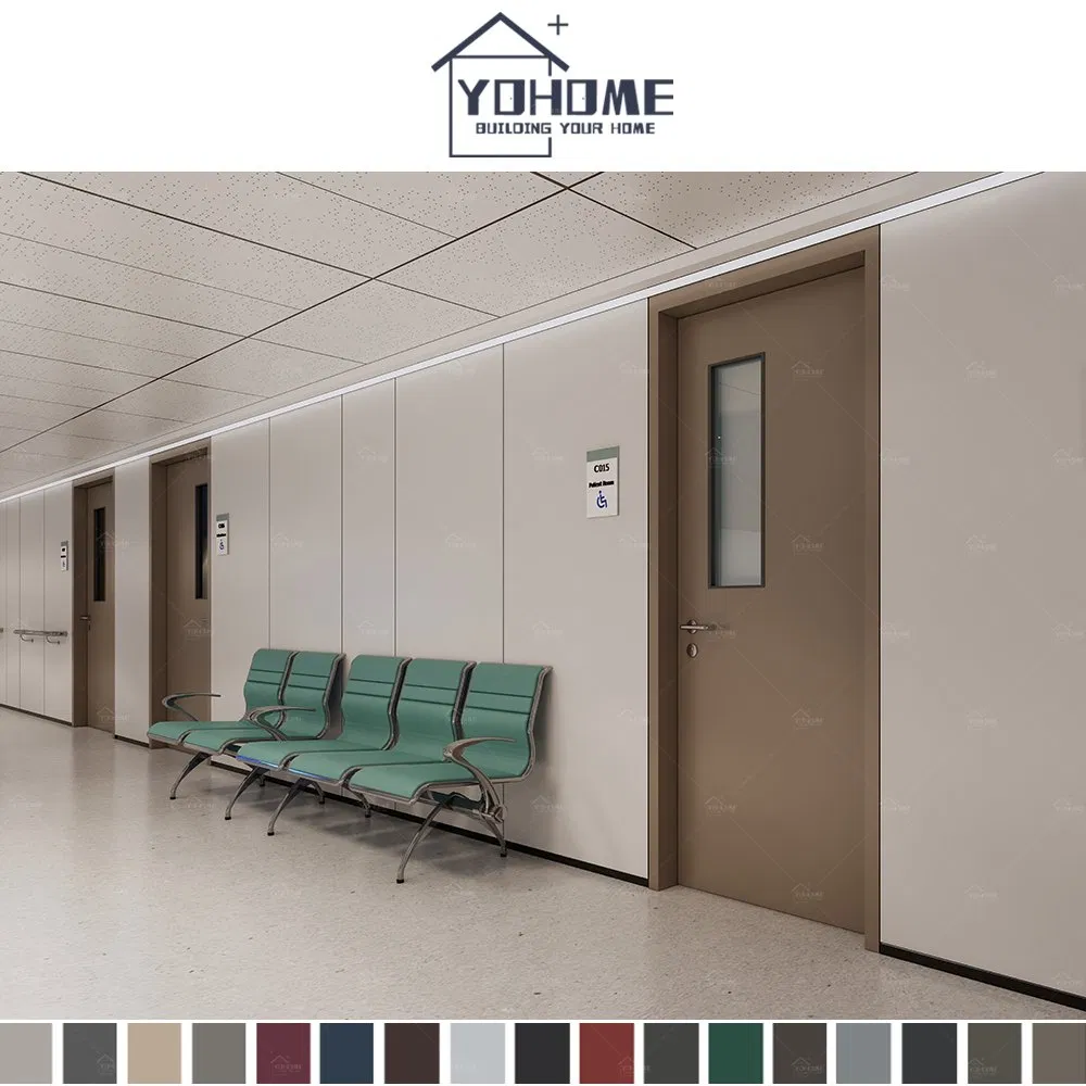 Factory Supply Hospital Patient Room Door Hospital Corridor Doors Fire Rated Hospital Interior Doors for Ward Room