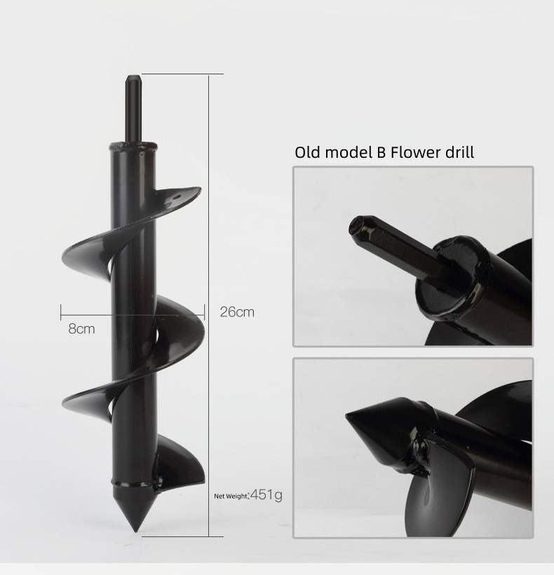 Compact Post Hole Digger with Screw Handle for Gardens