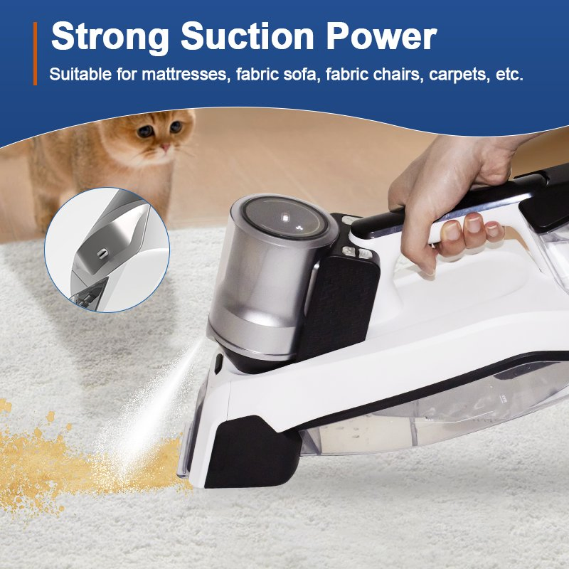 Suzhou Factory Direct Handhald Battery Cordless Spot Clean Pet PRO Portable Sofa Carpet Vacuum Cleaner with Roll Brush