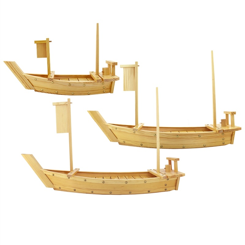 Japanese Style Wooden Sushi Boat/ Serving Tray for Sushi Restaurant