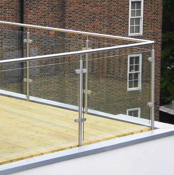 Stainless Steel Glass Balustrade for out Door Railings/Glass Railing/Staircase/Baluster/Glass Clamp