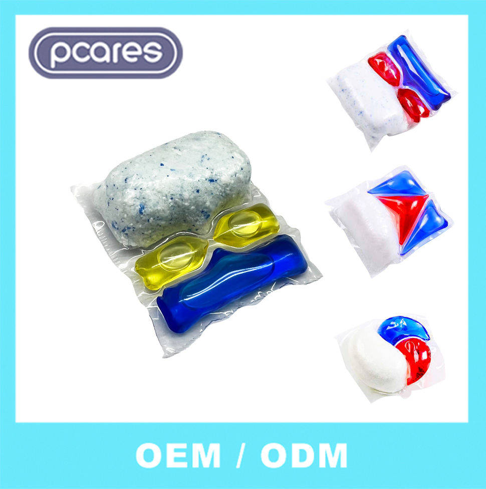 New 5 in 1 Dishwashing Detergent Pods 14PCS Eco-Friendly Dishwasher Tablets Automatic for Household Dishwashers Powder