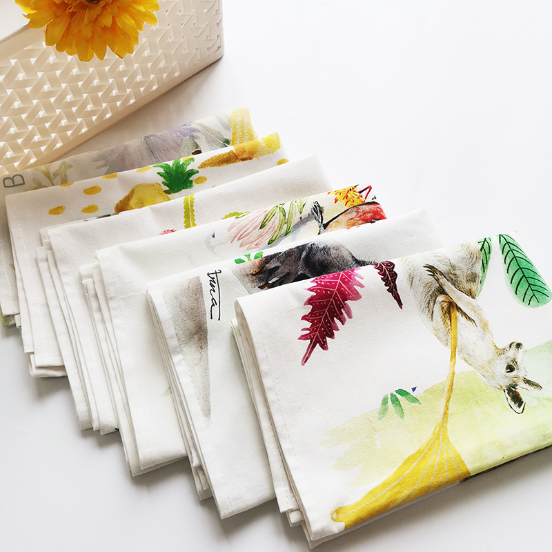 Customised Hot Sale D Kitchen Tea Towel Napkin Placemat Wholesale Microfibre Woven