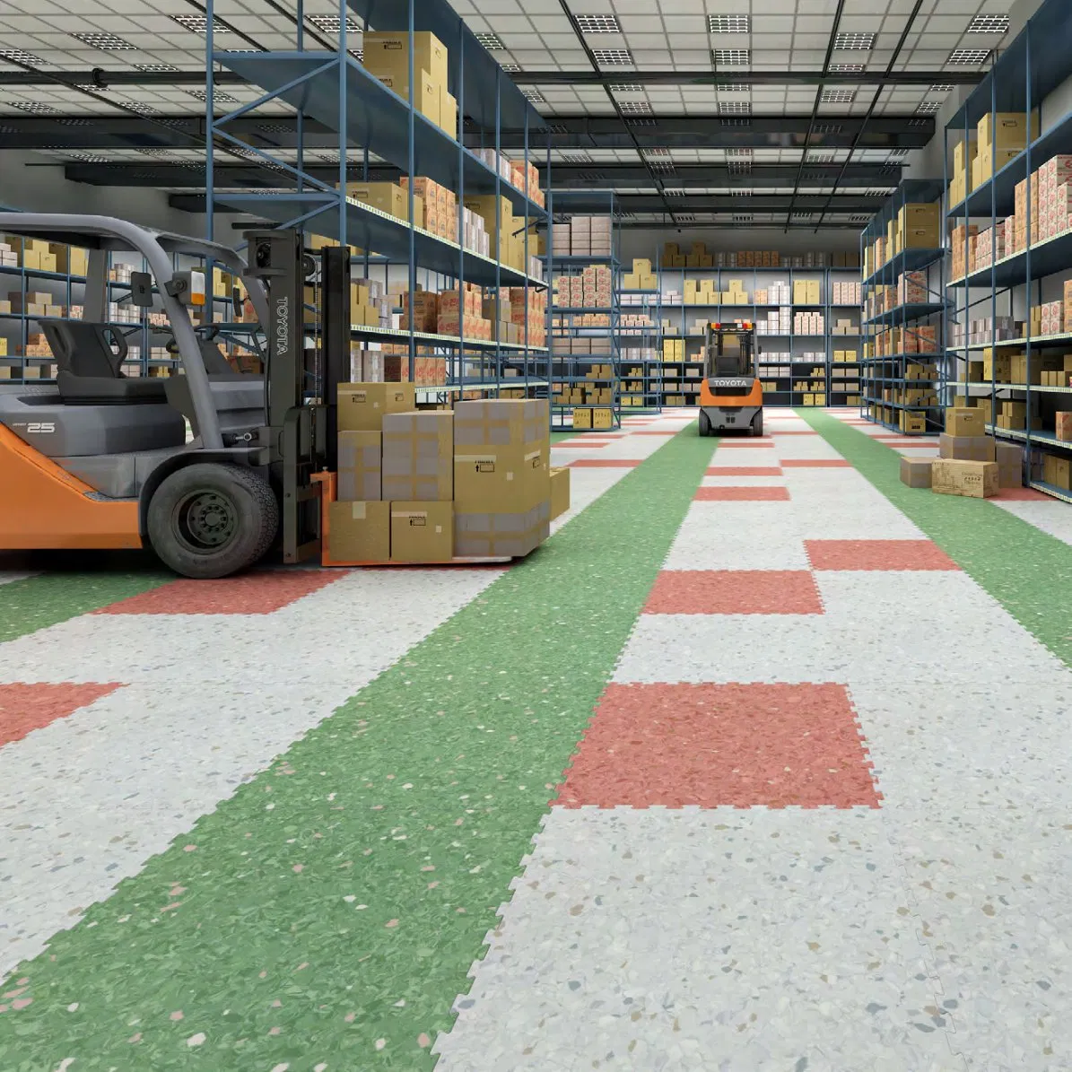 Art Shape Interlocking Tile Luxury Vinyl Tile Flooring