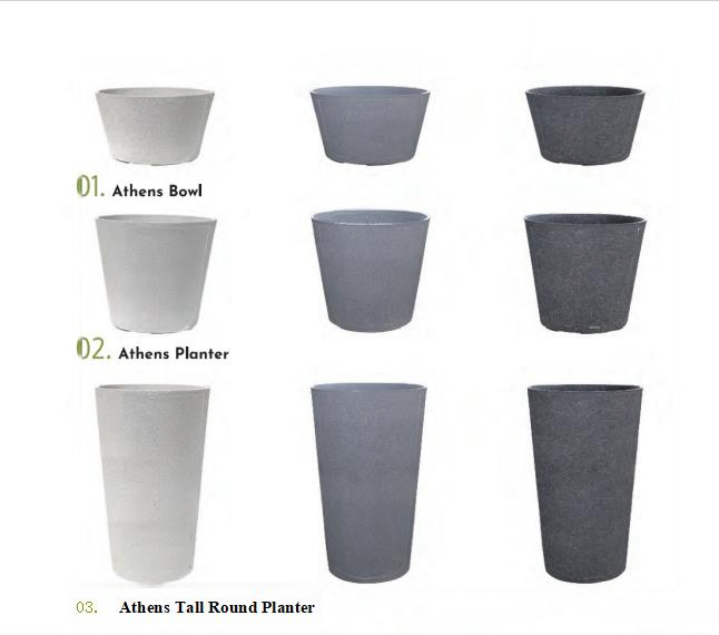 Garden Ornaments Plant Container Grc Flower Pot White Concrete Customizable Planter
